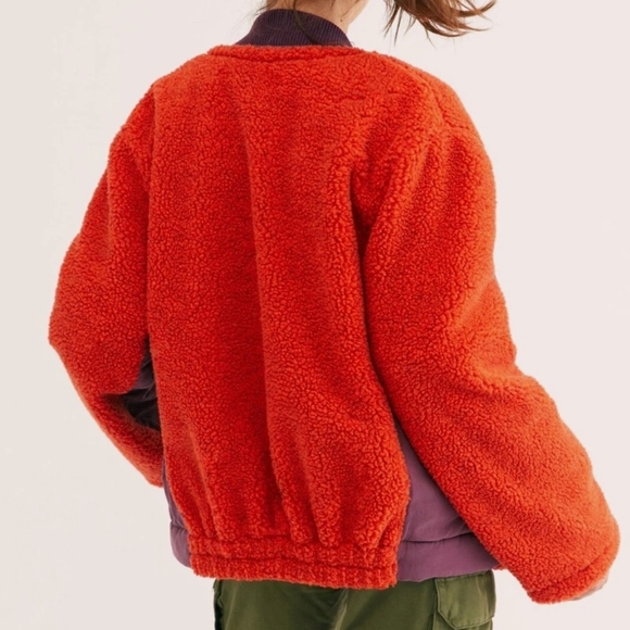 Free People Rivington Sherpa Zip Up Jacket NWT - Picture 7 of 8